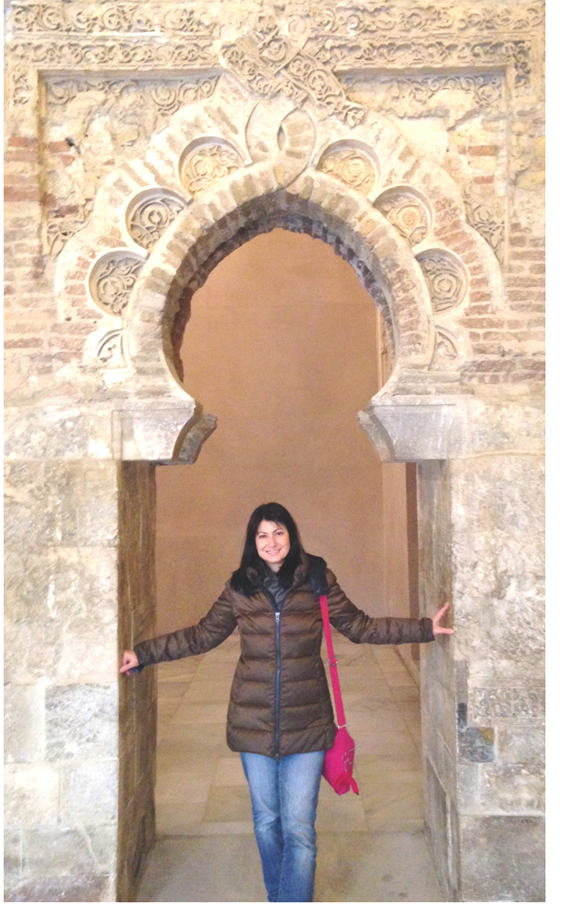 The author in Monreale's medieval cloister.